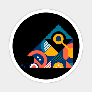 geometric bauhaus background Magnet